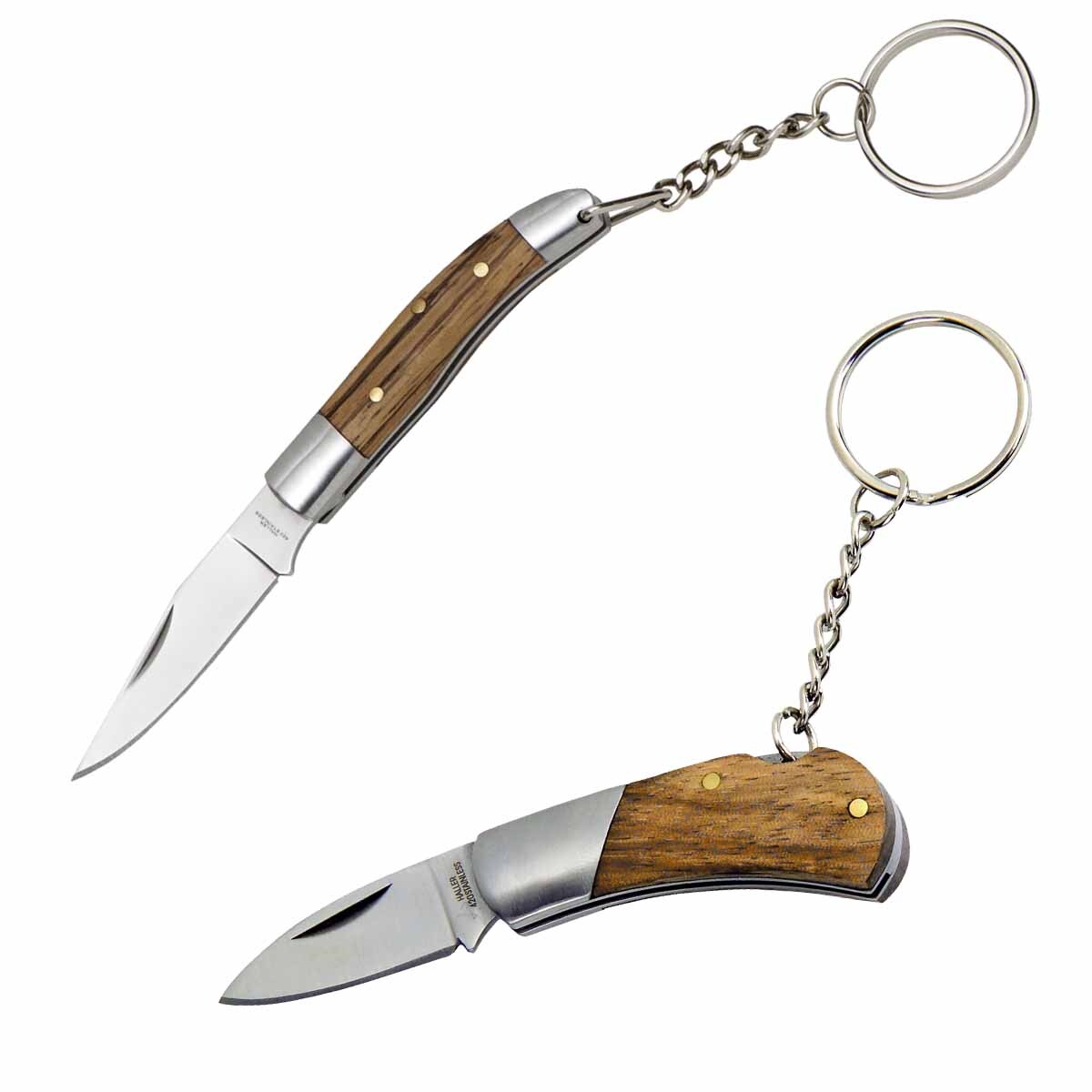 Thumbnail - Schlüsselanhänger Mini-taschenmesser + Schlüsselring + Griffbeschalung