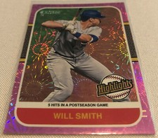 2021 Donruss Baseball Will Smith Los Angeles Dodgers Highlights Pink Fireworks
