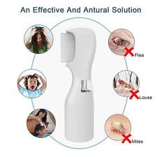 Electric Flea Zapper Lice Remover Hair Comb Brush for Pet Cat Dog Cleaning Tool