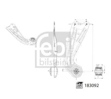 Lenker, Radaufhängung FEBI BILSTEIN 183092 mitte für VW