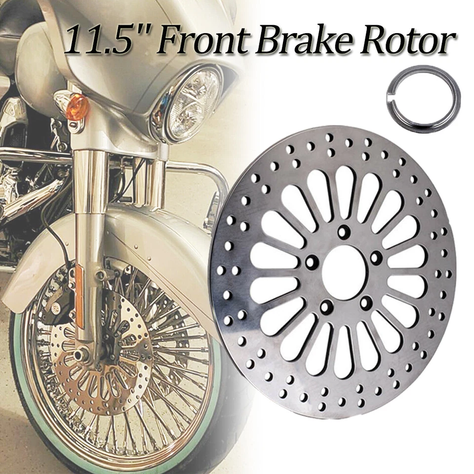 1Pair 11.5" Super Spoke Front Brake Rotors Disk Disc Fit For Harley Touring Foto 2 de 4