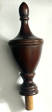 Antique Top Solid Wood Finial Newel Post Topper For CLOCK/BED 5' Tall