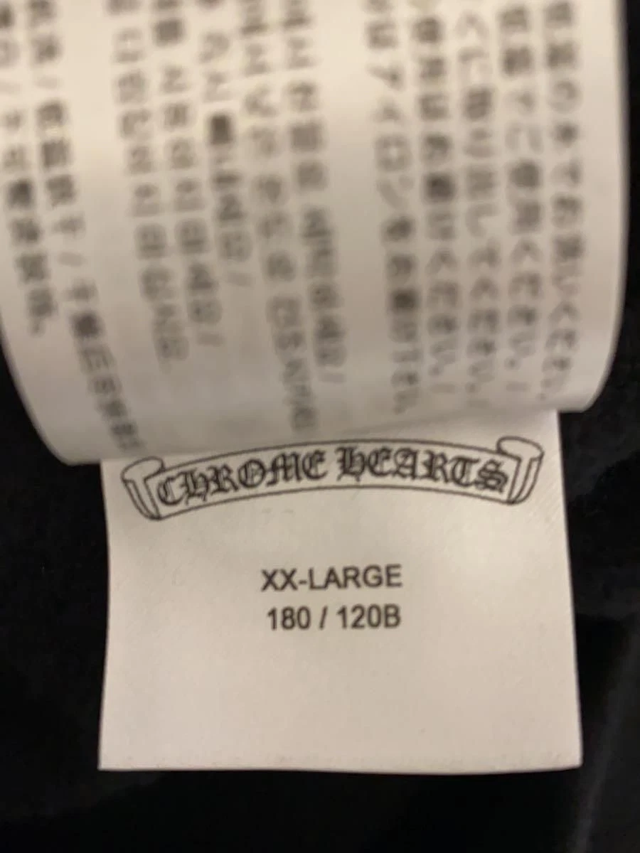 CHROME HEARTS FELPA CON CAPPUCCIO ZIP CUORI CROMATI MARINA ABRAMOVIC XXL COTONE Nera Usata