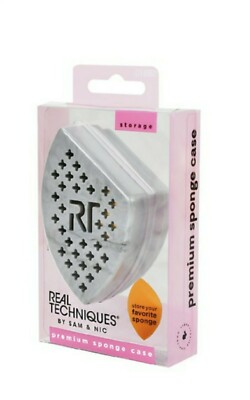 Real Techniques Premium Sponge, Travel Case Makeup Sponge.  Free Shipping 