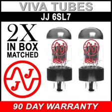 New In Box JJ Tesla 6SL7 Gain Matched Pair (2) Vacuum Tubes 6SL7GT