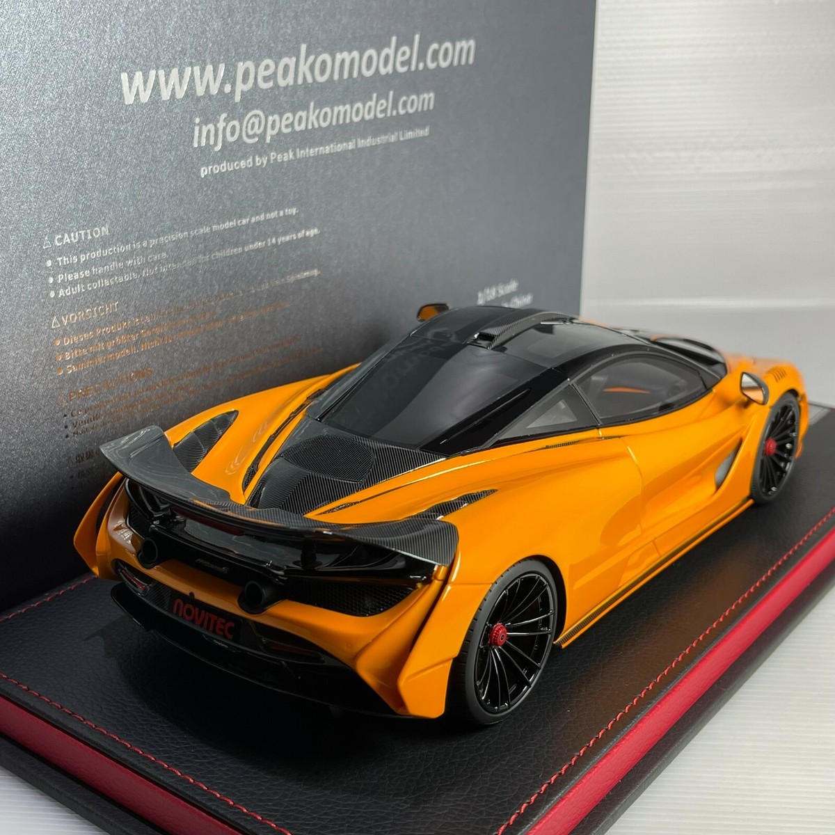 ミニカー1/18 Peako McLaren MP4-12C No.42 1/18 AUTOart McLaren MP4-12C (ORANGE) Diecast Car Model