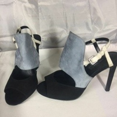 white suede sandals