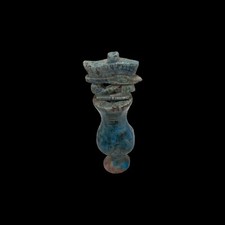 RARE ANTIQUE ANCIENT EGYPTIAN Vase Small Amulet Eye of Horus Protection