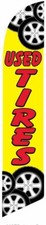 Used Tires Feather Banner Swooper Flag -No Wind Required- Replacement FLAG ONLY