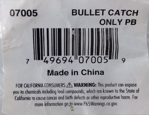 QTY 25 07005 ULTRA BULLET CATCH ONLY PB FREE SHIPPING - Picture 3 of 5
