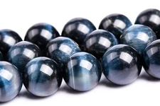 Natural Hawk Eye Gray Blue Tiger Eye Grade AAA Round Loose Beads 5-6/7-8/10/12MM
