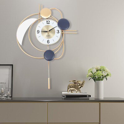 Inspired Modern Wall Clock Nordic Metal Hanging Clocks 3D Mute Design Art Decor