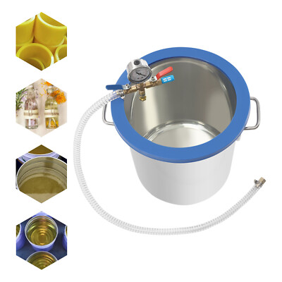 5 Gallon Vacuum Chamber Stainless Steel Tempered Glass Vacuum Degassing Chamber