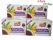 Badia Natural Herbs Slimming Tea - Lose Weight (4 Pack) 100 Bags
