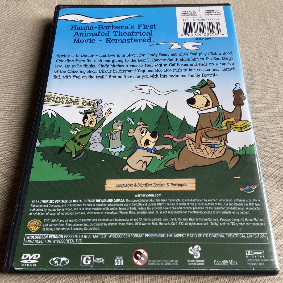 Hey There, It's Yogi Bear (DVD, 1964) Full-Length Movie Classic