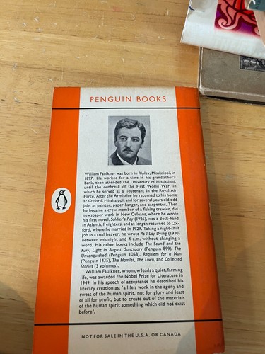 Requiem for a Nun - William Faulkner; Paperback book (Penguin 1960) - Picture 2 of 3