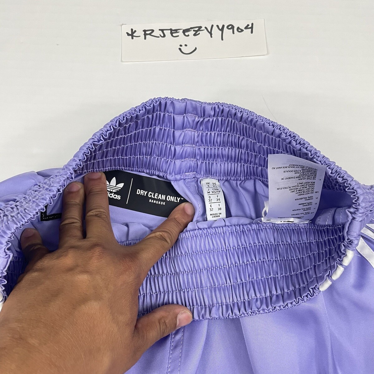 Womens Size XS Adidas Dry Clean Only Bankok Purple Satin Boxing