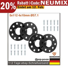 Spurplatten Spurverbreiterung 5x112 Ø57.1 Distanzscheiben 4x10mm Für VW Bora 1J2