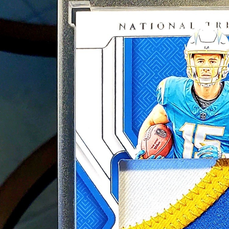 💥/99!💥 Ladd McConkey - 2024 Panini National Treasures - ROOKIE Patch Auto /99 view 2