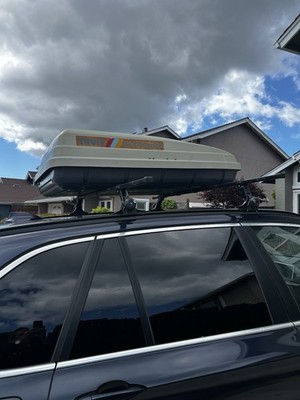 Thule Cargo Box + Roof Rack + Ski Attachment - Complete Setup - $200 Used