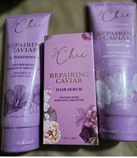 *Le*Chic* Repairing Caviar Shampoo + Conditioner + Serum Keratin Argan Oil SF PF
