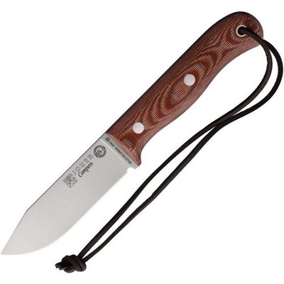 Joker Campero Fixed Knife K720 Tool Blade Brown Canvas Micarta Handle - CM118