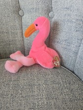 PINKY THE PINK FLAMINGO TY BEANIE BABY-RARE-MINT With Tags 1995