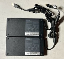 LOT OF 2 LENOVO 230W 20V YELLOW SQUARE TIP AC ADAPTER CHARGER MODEL: ADL230NLC3A