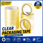CLEAR STRONG TAPE PACKAGING ROLLS PARCEL PACKING SELLOTAPE 24mm x66m CELOTAPE