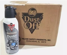 12 Pack Falcon Dust-Off Compressed Gas Electronics Duster 10oz.