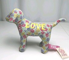 Victoria  s Secret PINK LOVE Floral Plush Dog Stuffed Animal w/ Tag