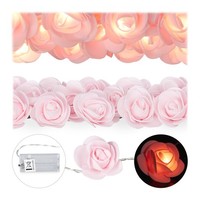 Rosen Lichterkette Blumen Lichtgirlande Party Lichtergirlande Warmweiß 20 Leds