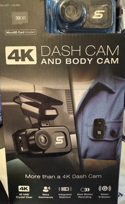 Brand New Type S 4K UHD Dash Cam & Body Camera Voice Commands Smart G Sensor