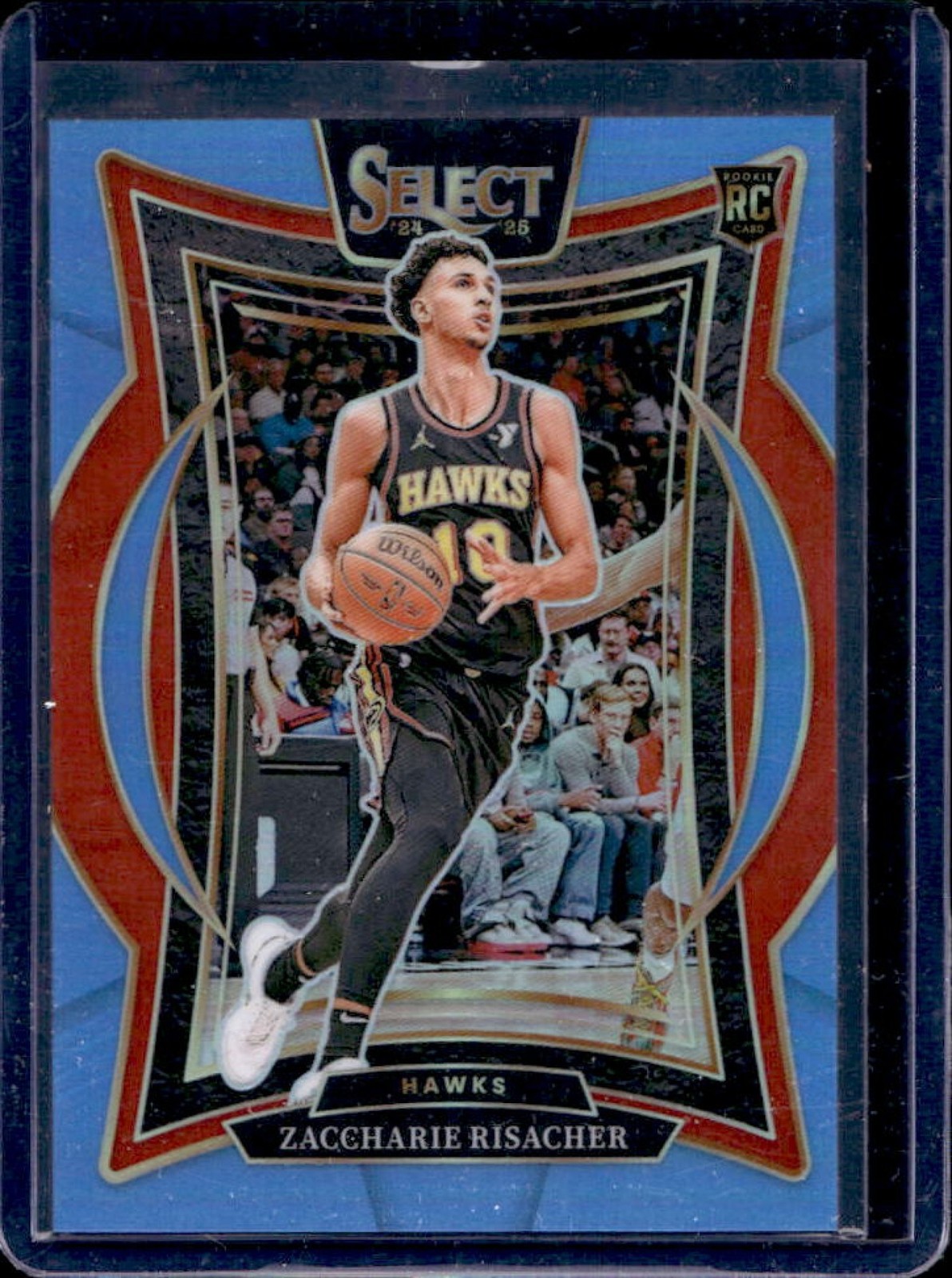 2024-25 Select Zaccharie Risacher Concourse RC Light Blue Prizm #83/299 Hawks