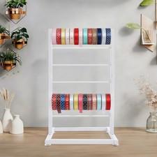 6-tier Ribbon Storage Rack Metal Ribbon Spool Holder For Craft Room Floor Mount