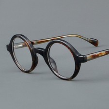 Classic Acetate Round Eyeglass Frames Clear lenses Women Men Ancient Glasses