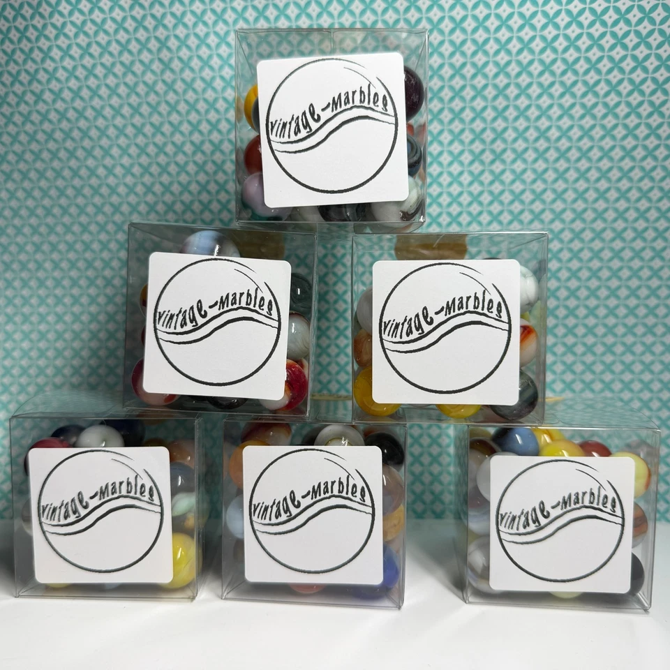 Lote de 30 canicas mixtas clásicas JABO Early Run para coleccionistas ~ tamaño .625" = 5/8" como nuevas Foto 2 de 4