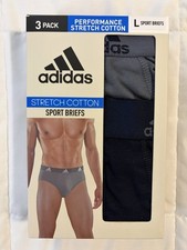 Adidas Aeroready Men's Sport Briefs 2 Pack Stretch Cotton Size L