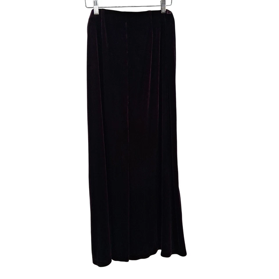 Vintage Velvet Maxi Skirt Sz 18 Deep Purple Whimsigoth Gothic Vamp Dark Academia - Image 4 of 4