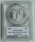 2016 American Silver Eagle Silver Dollar MS-69 PCGS First Strike  AUCTION
