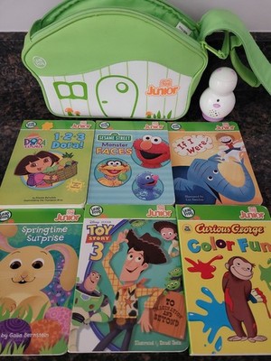 Leap Frog TAG Junior Reading System Pal  6 Books  Elmo Dora Curious Toy Story