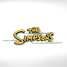 The Simpsons Logo in Clouds Display - 13" in Free Standing Opening Sequence Sign