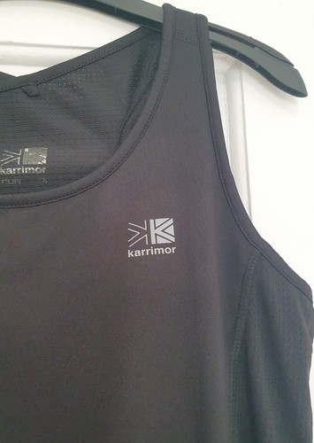 Karrimor Talla 18 Liso Negro Sin Mangas Espalda Corredora Busto Soporte Ejercicio Top! - Imagen 2 de 3