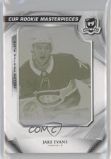 2020-21 Upper Deck Artifacts Printing Plate Yellow Rookies 1/1 Jake Evans 2a8