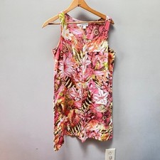 J. Jill Love Linen Tropical Floral  Shift Dress- Size Small Petite