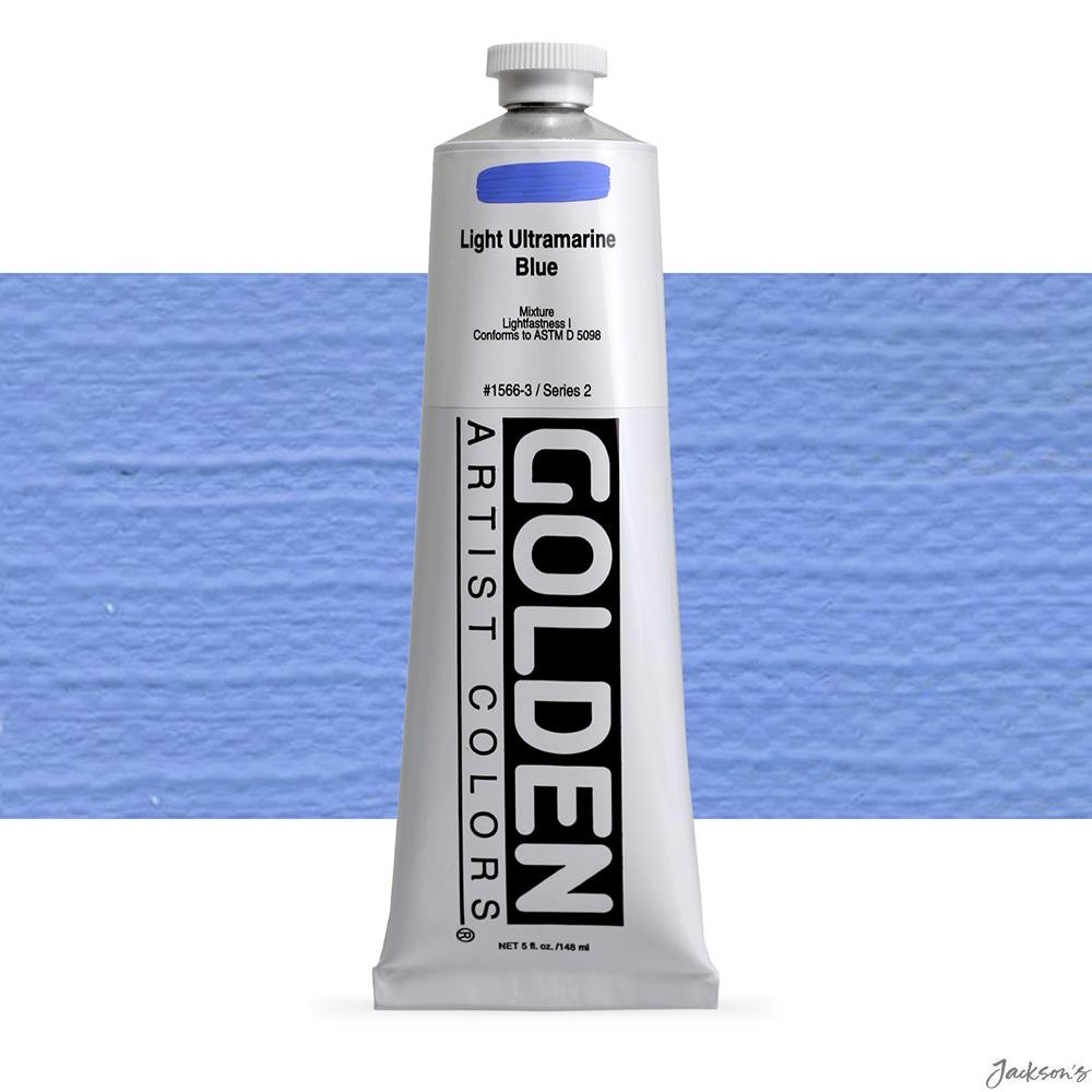 Golden Heavy Body Acrylic Paint Tube 148ml Light Ultramarine Blue Artist Use