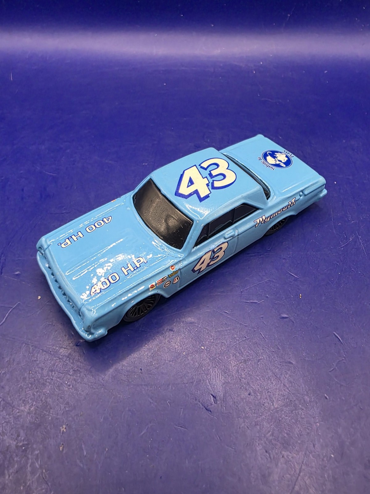 Hot Wheels 1964 Plymouth Belvedere #43 Richard Petty Blue Diecast Car Used