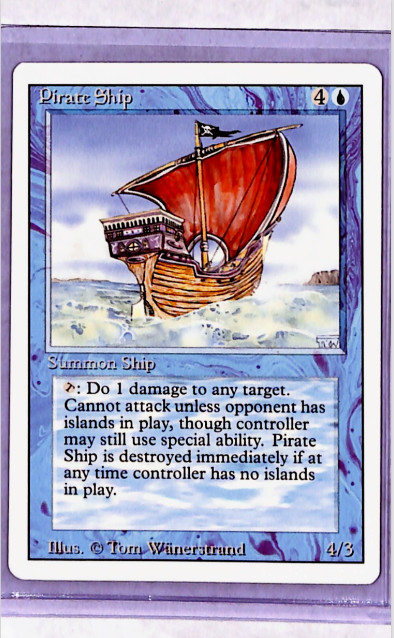 1994 MTG Magic The Gathering 3RD Revised Edition Rare Vintage Pirate Ship