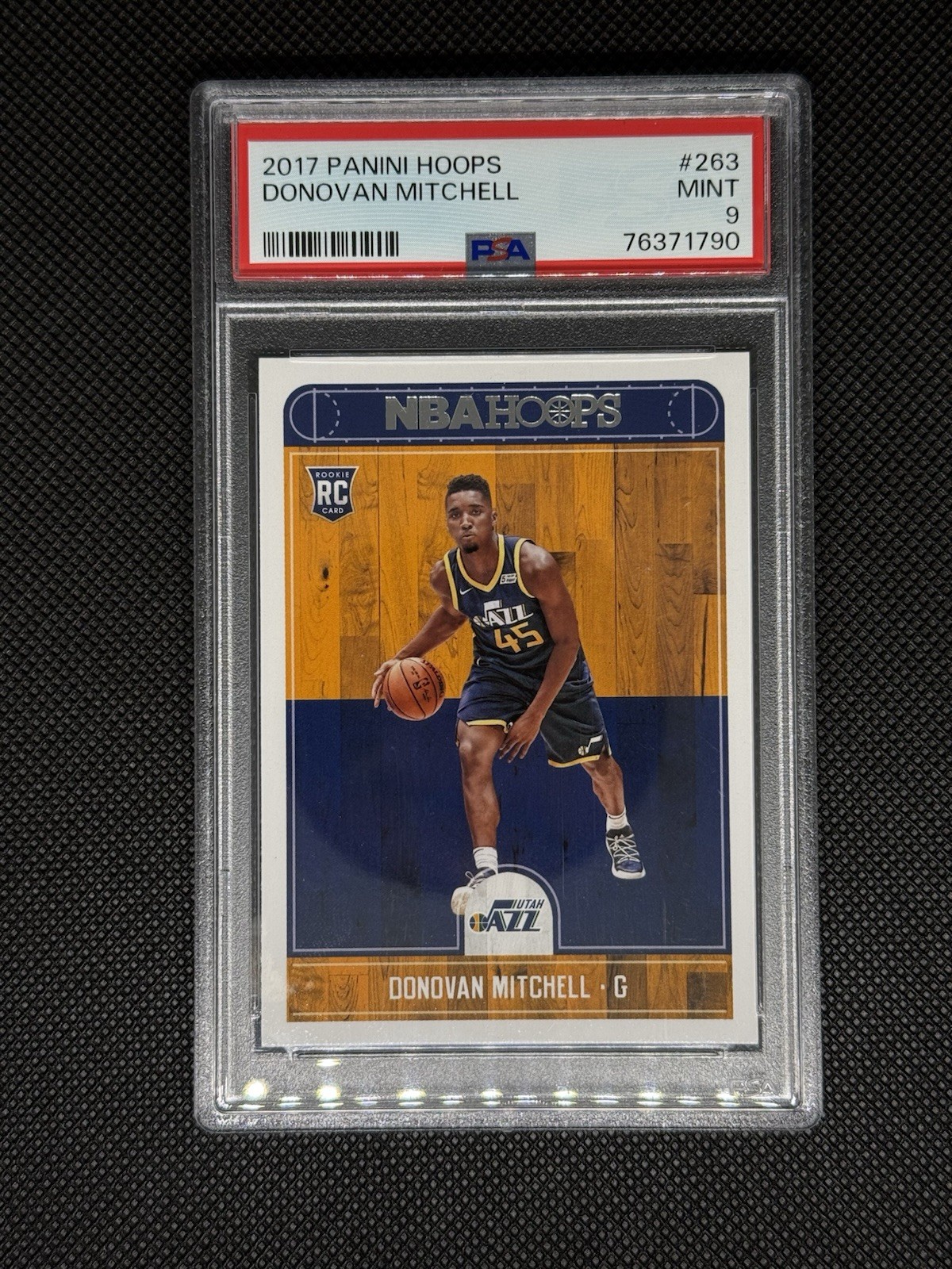 Donovan Mitchell (RC) - 2017-18 Panini Hoops Basketball - #263 - Rookie - PSA 9
