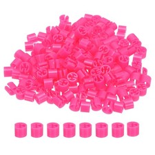 300Pcs Blank Clothes Hanger Marker Fit 3mm Rod for Garment Coding Rose Red